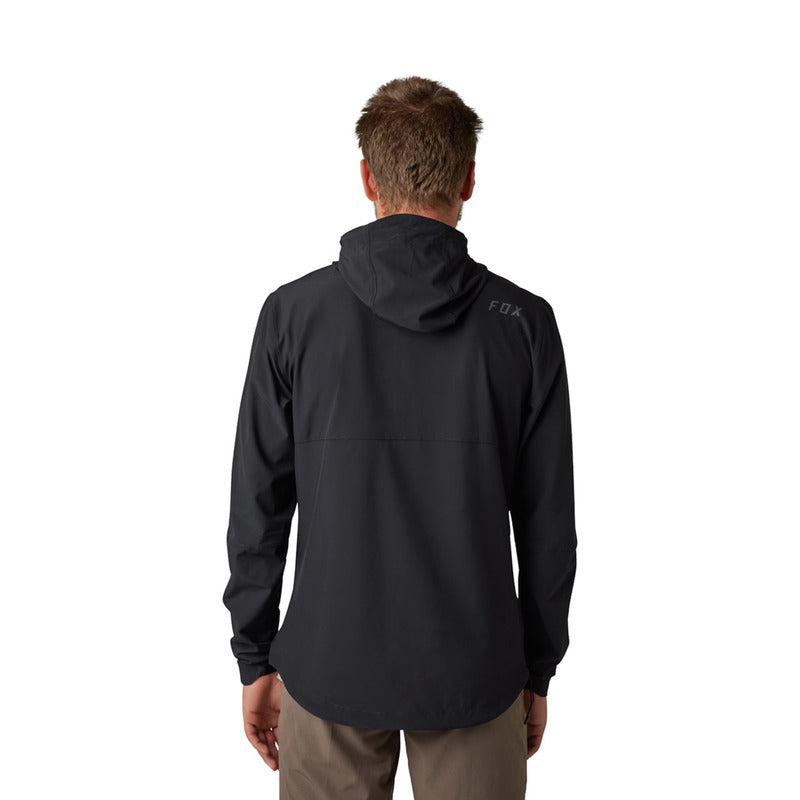 Fox Ranger Wind Pullover Black Cycling Hoodie