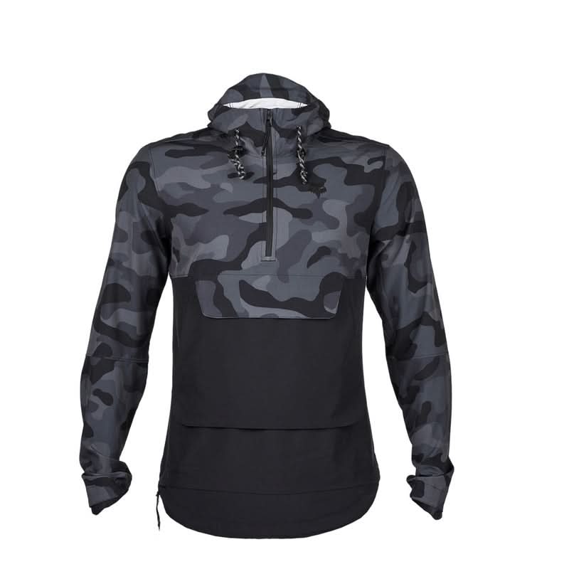 Fox Ranger Wind Pullover Black Camo Cycling Hoodie