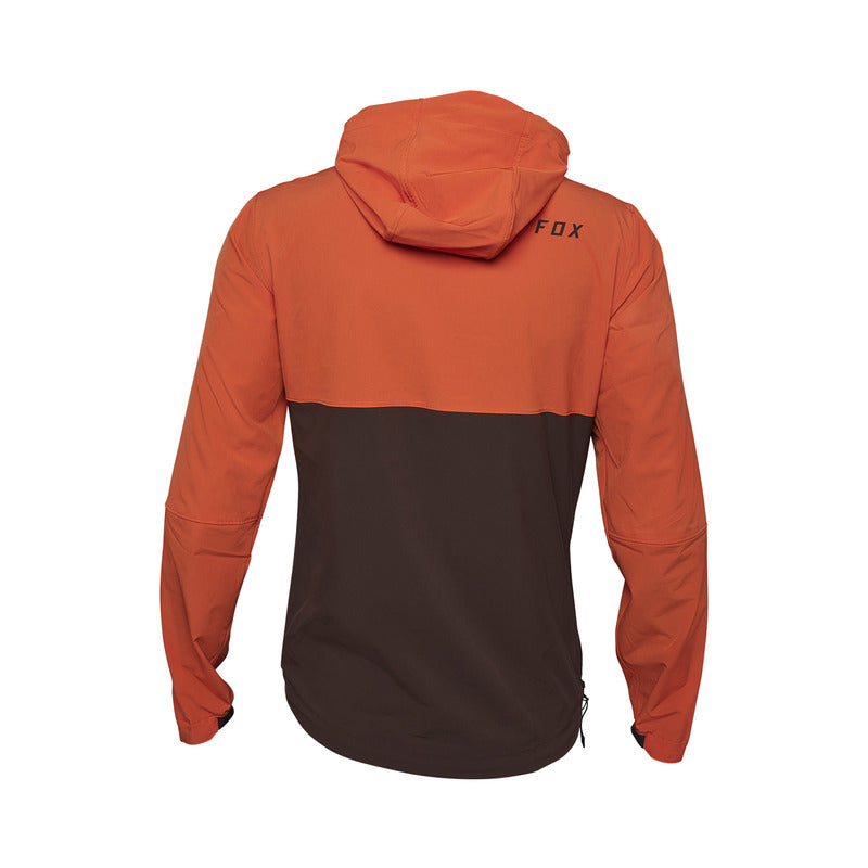 Fox Ranger Wind Pullover Atomic Orange Cycling Hoodie