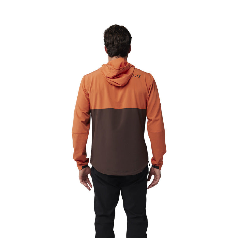 Fox Ranger Wind Pullover Atomic Orange Cycling Hoodie