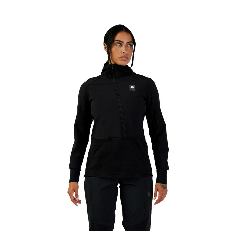 Fox Lady Defend Thermal Black Cycling Hoodie