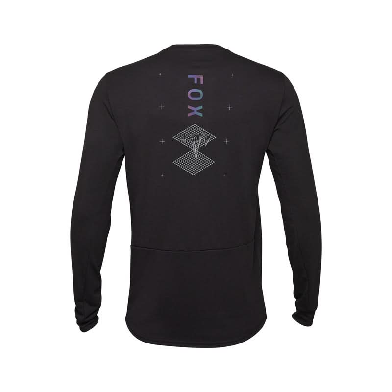 Fox Ranger Dr Md Lunar Black Long Sleeve Cycling Jersey | RideHub