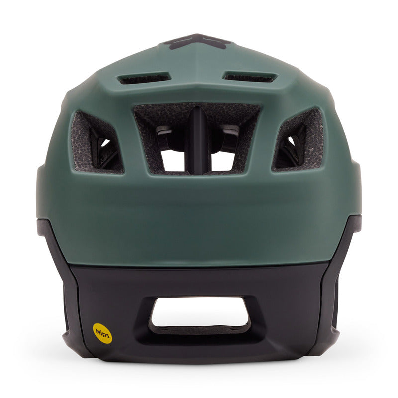 Fox Dropframe Hunter Green Bike Helmet
