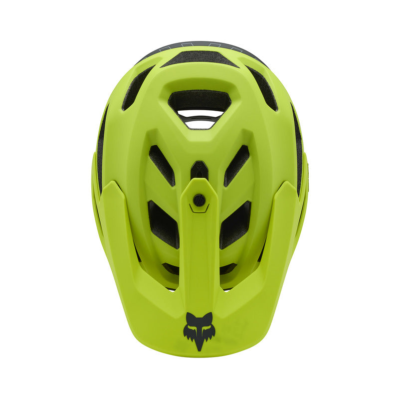 Fox Dropframe Pro Runn Fluo Yellow Bike Helmet
