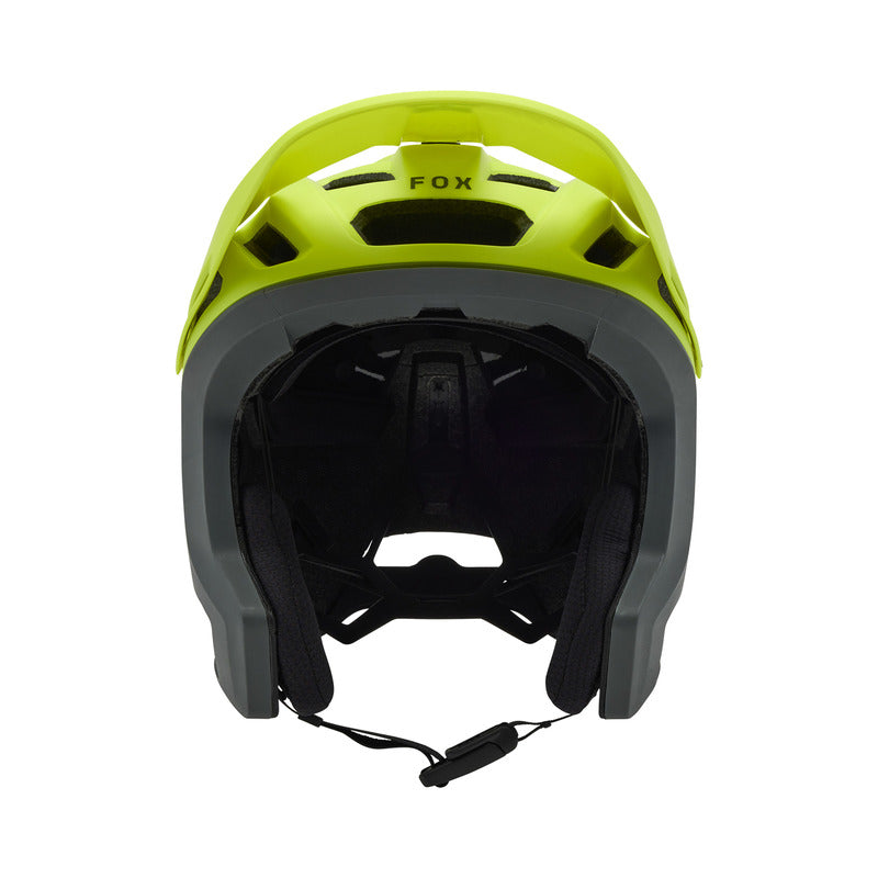 Fox Dropframe Pro Runn Fluo Yellow Bike Helmet