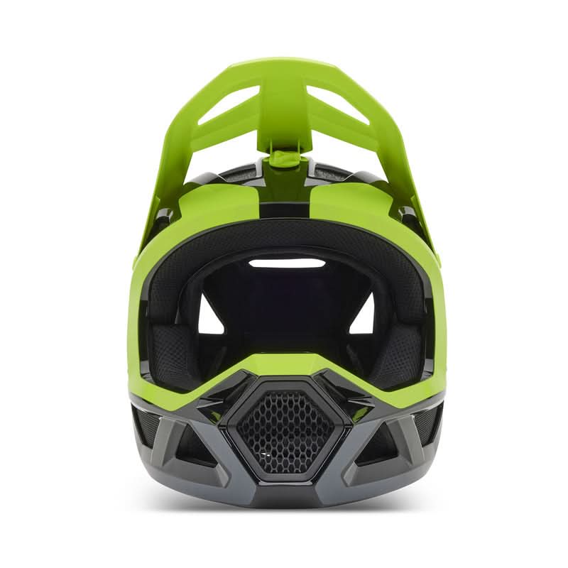 Fox Junior Rampage Barge Fluo Yellow Bike Helmet