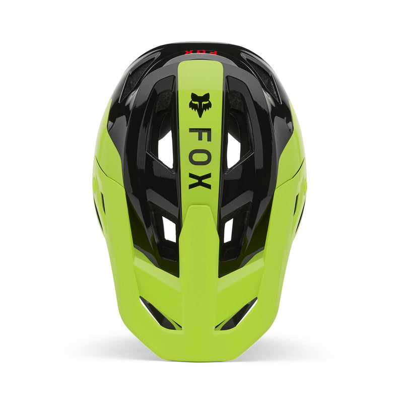 Fox Junior Rampage Barge Fluo Yellow Bike Helmet