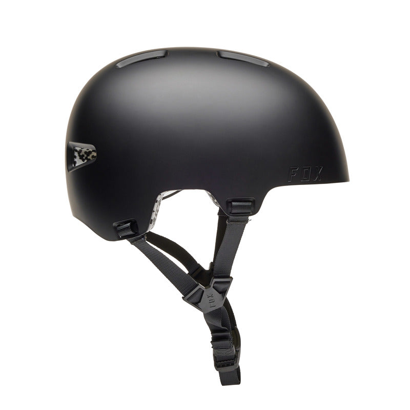 Fox Junior Flight Pro Solid Black Bike Helmet
