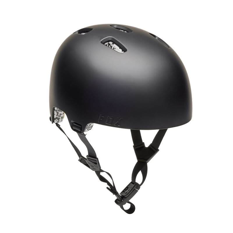 Fox Junior Flight Pro Solid Black Bike Helmet