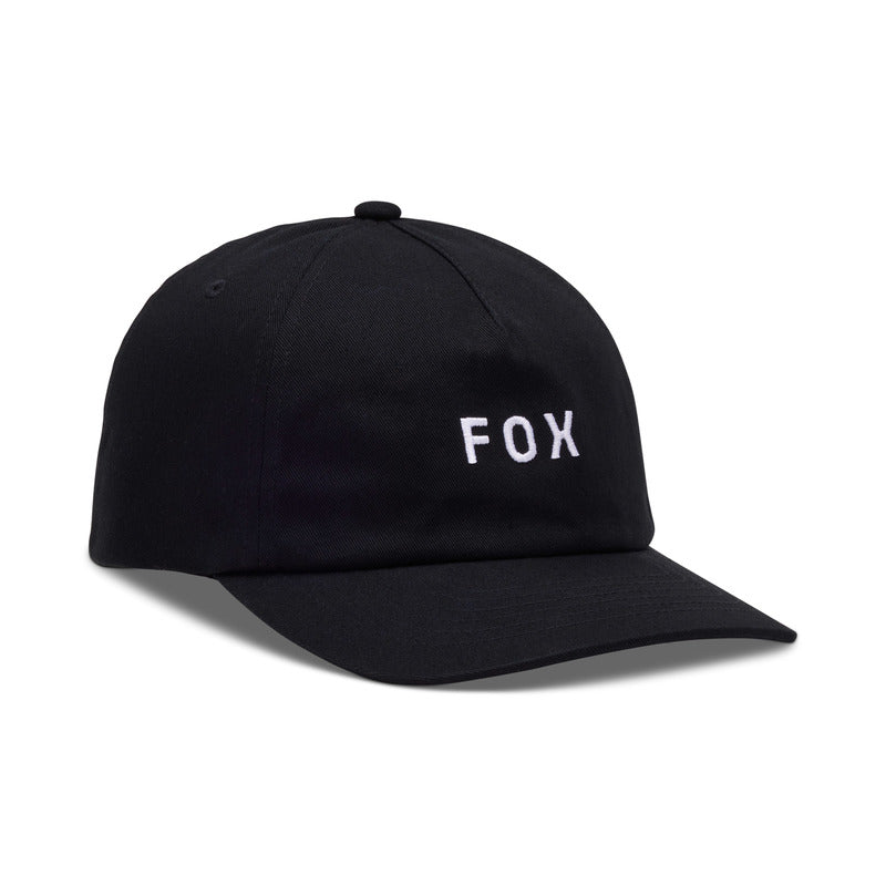 Fox Wordmark Adjustable Black/White Baseball Cap