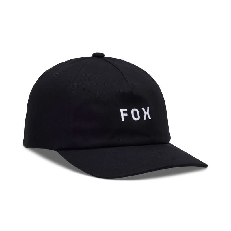 Fox Wordmark Adjustable Black/White Baseball Cap
