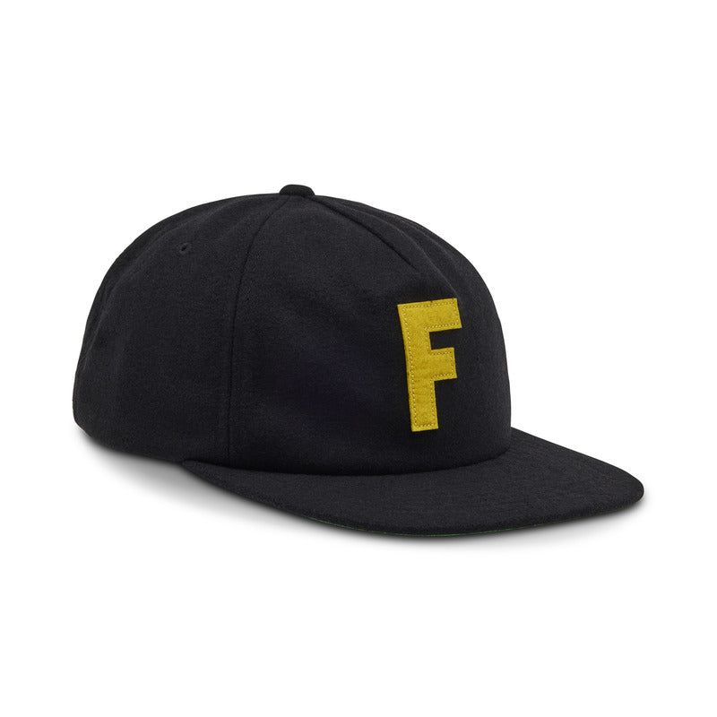 Fox Big F Adjustable Wool Black Baseball Cap