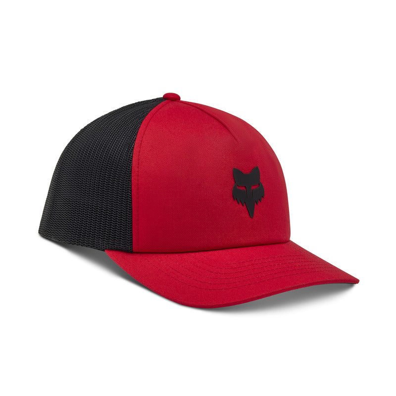 Fox Fox Head Trucker Flame Red Cap