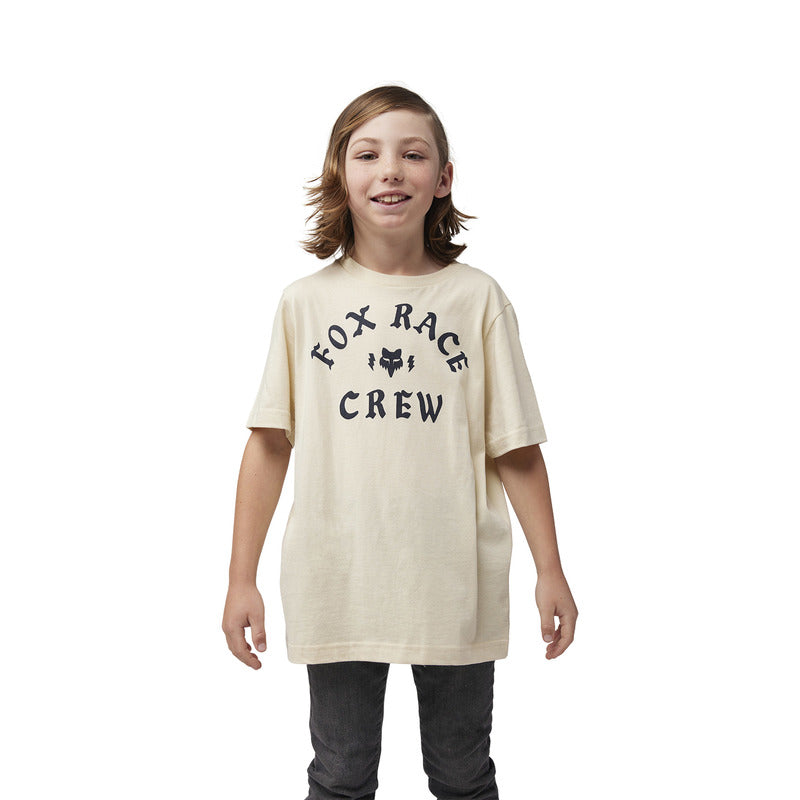 Fox Junior Race Crew T-Shirt Cream