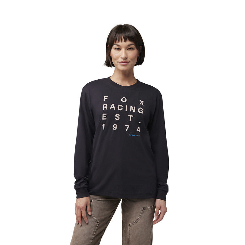 Fox Lady Est. 1974 LS Long Sleeve Tee Black | RideHub