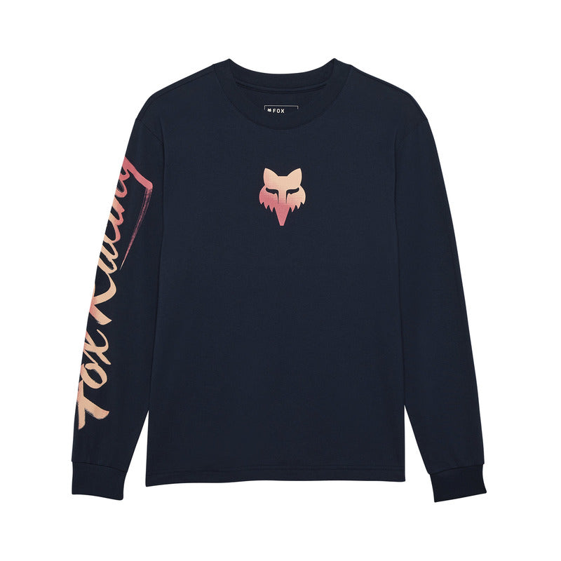 Fox Lady Scripted LS Tee Midnight Long Sleeve T-Shirt | RideHub Product description: Fox Lady Scripted LS Tee Midnight