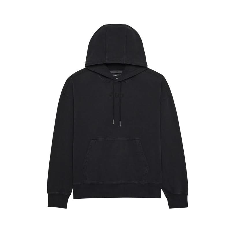 Fox Wordmark Oversized Fleece Po Black Hoodie