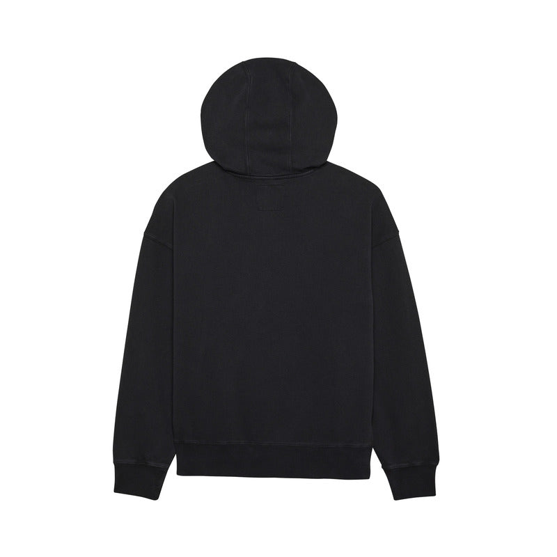 Fox Wordmark Oversized Fleece Po Black Hoodie