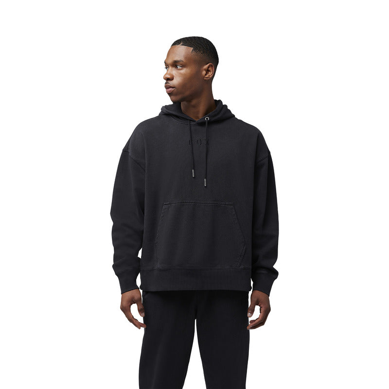 Fox Wordmark Oversized Fleece Po Black Hoodie