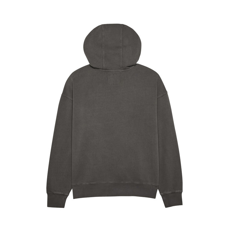 Fox Wordmark Oversized Fleece Hoodie in Pewter