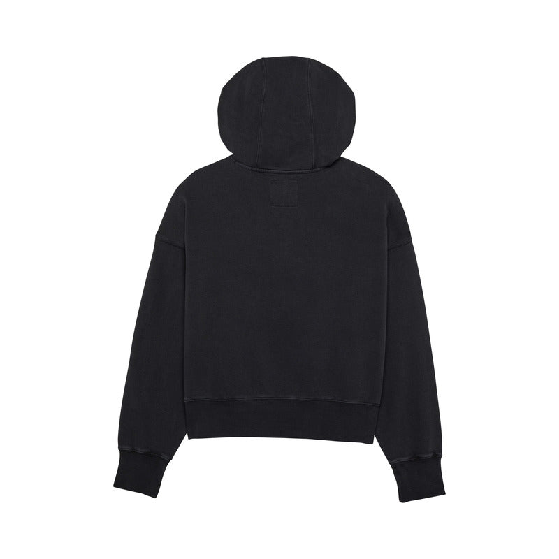 Fox Lady Wordmark Oversized Fleece Po Black Hoodie