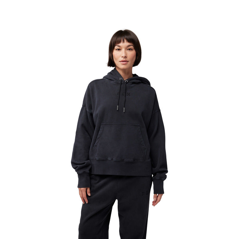 Fox Lady Wordmark Oversized Fleece Po Black Hoodie