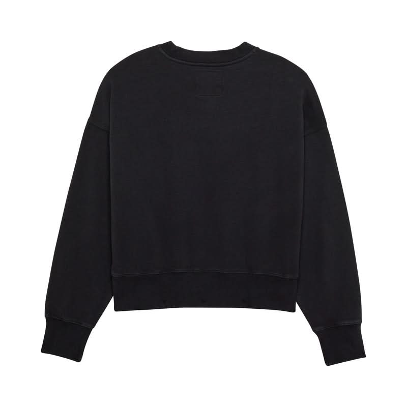 Fox Lady Wordmark Oversized Fleece Crew Black