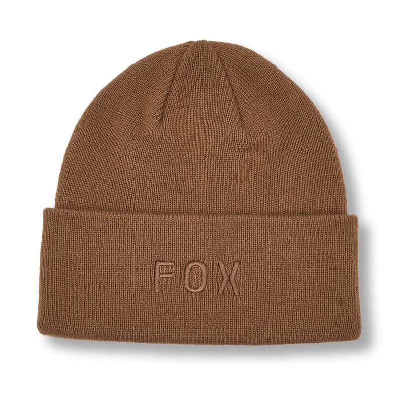 Fox Wordmark Beanie Walnut