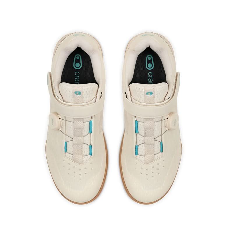 Crankbrothers Stamp Boa Sand/Teal Blue Shoes - Gum Outsole