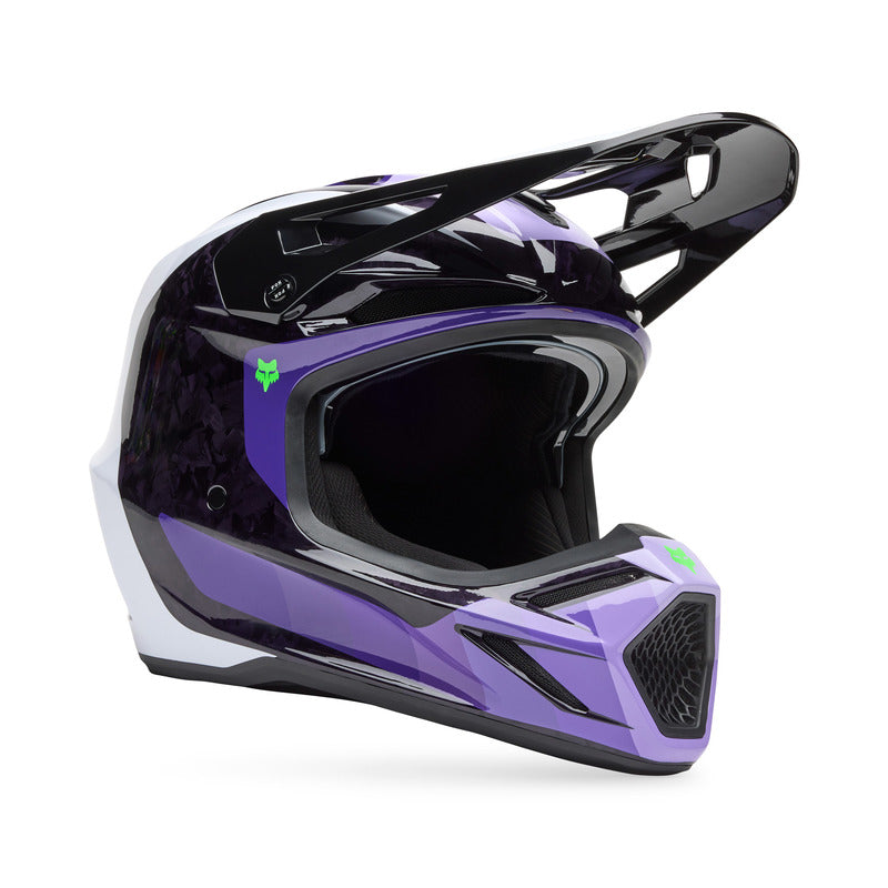 Fox V3 Rs Grid Black/purple helmet