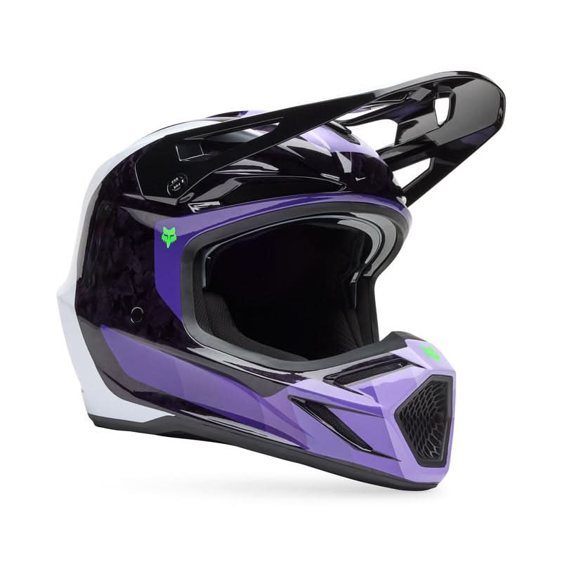 Fox V3 Rs Grid Black/purple helmet