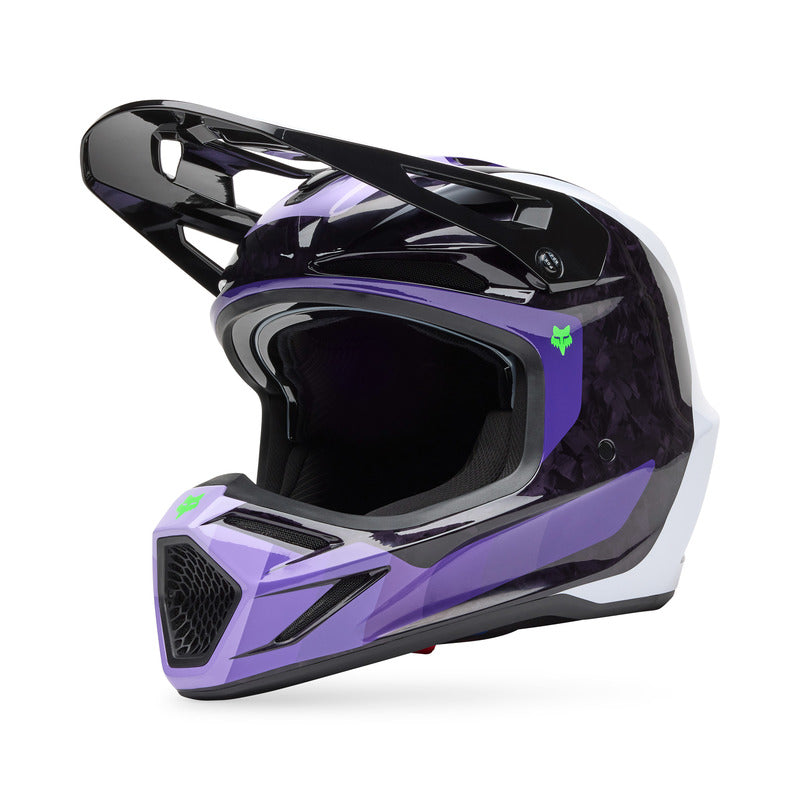 Fox V3 Rs Grid Black/purple helmet