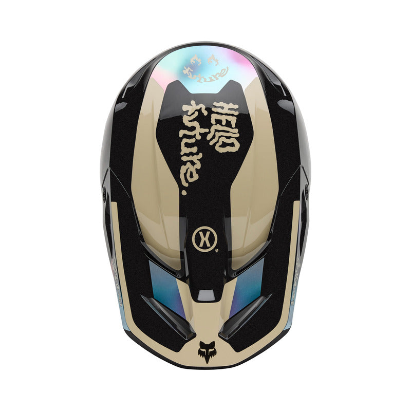 Fox V1 Hello Future Black helmet