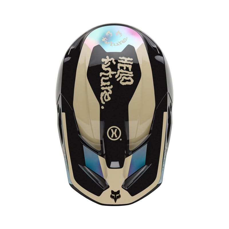 Fox V1 Hello Future Black helmet
