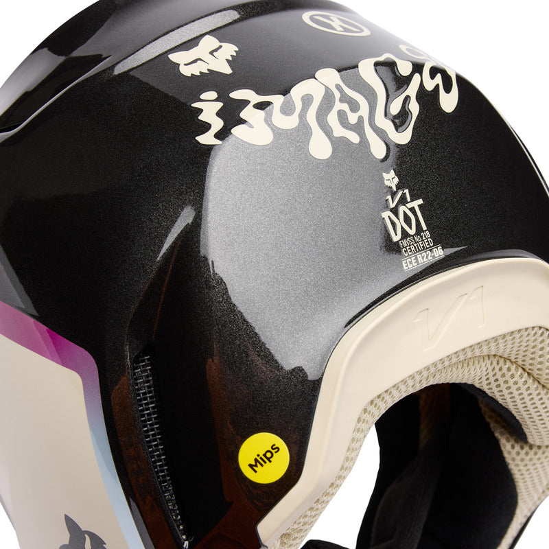 Fox V1 Hello Future Black helmet