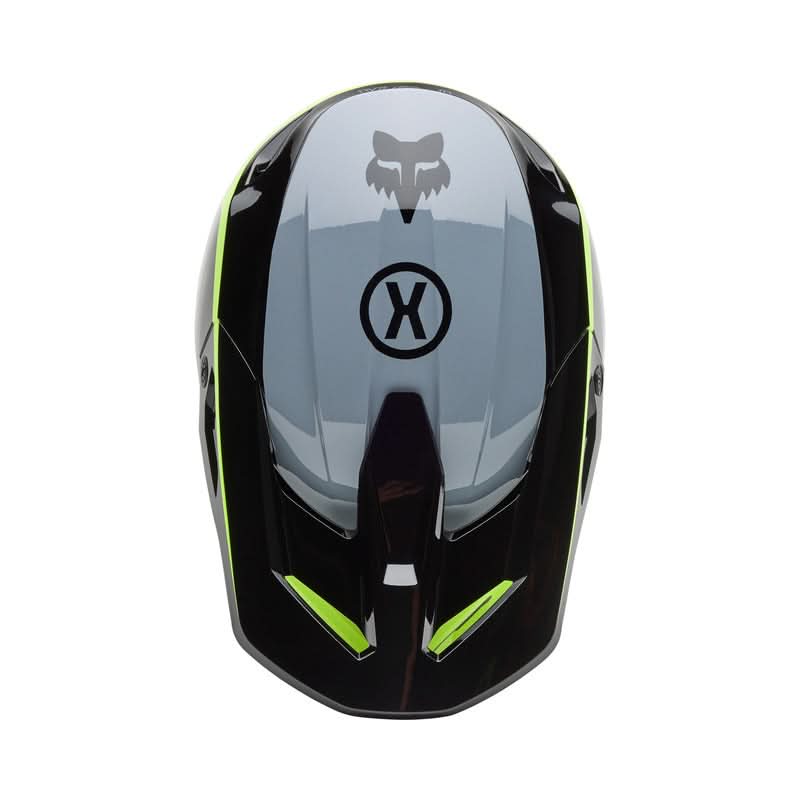Fox V1 Flow Helmet Black/Yellow