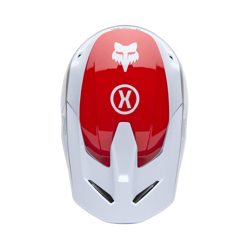 Fox V1 Flow Helmet White/Red