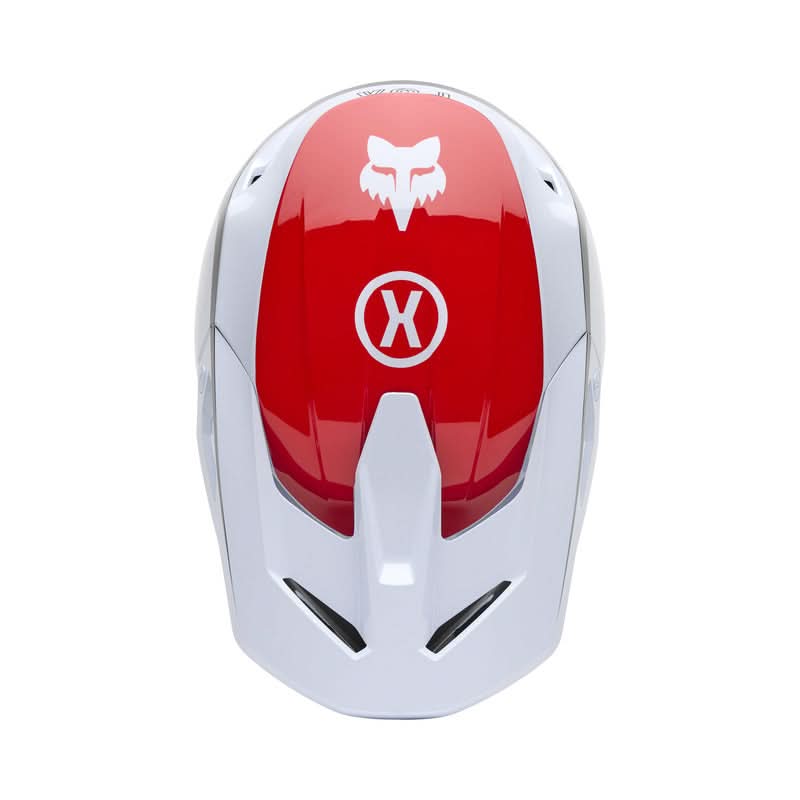 Fox V1 Flow Helmet White/Red