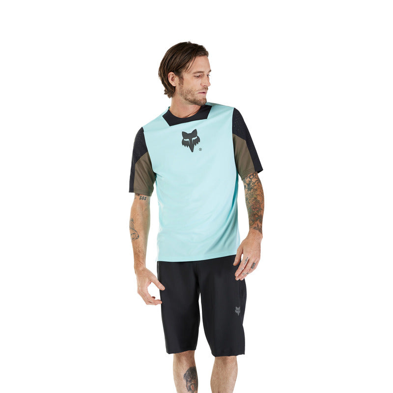 Fox Defend Light Blue Cycling Jersey | RideHub