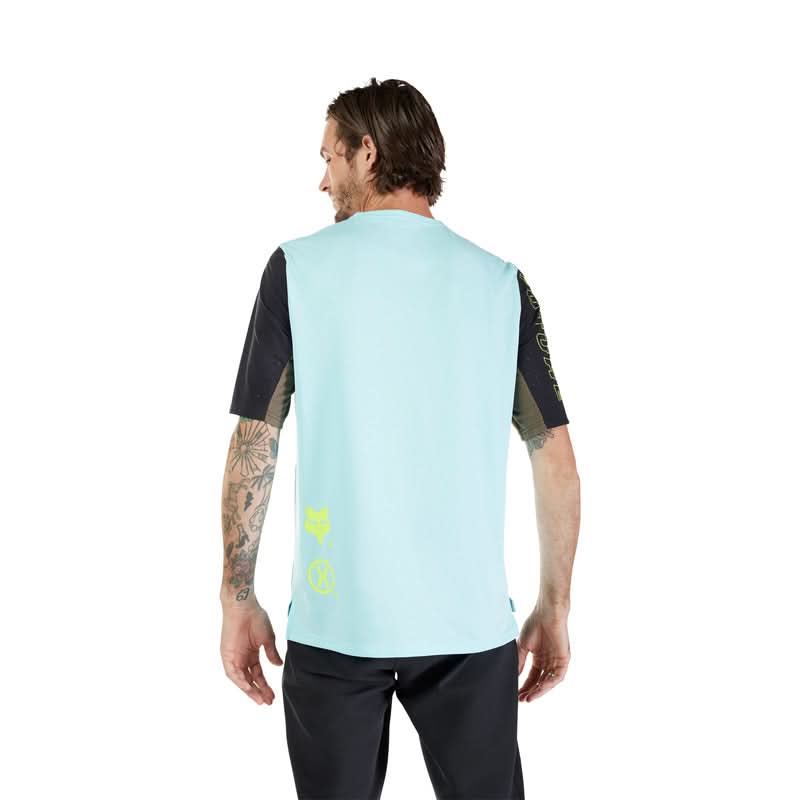 Fox Defend Light Blue Cycling Jersey | RideHub