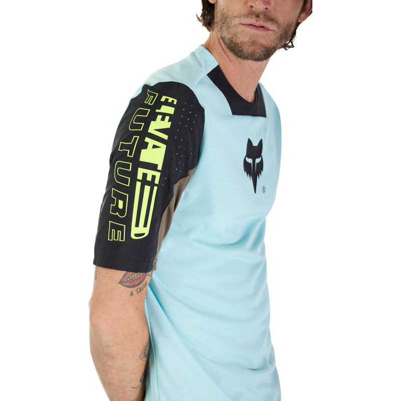 Fox Defend Light Blue Cycling Jersey | RideHub