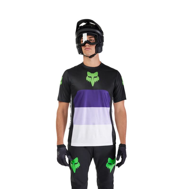 Fox Ranger Grid Black Cycling Jersey | RideHub