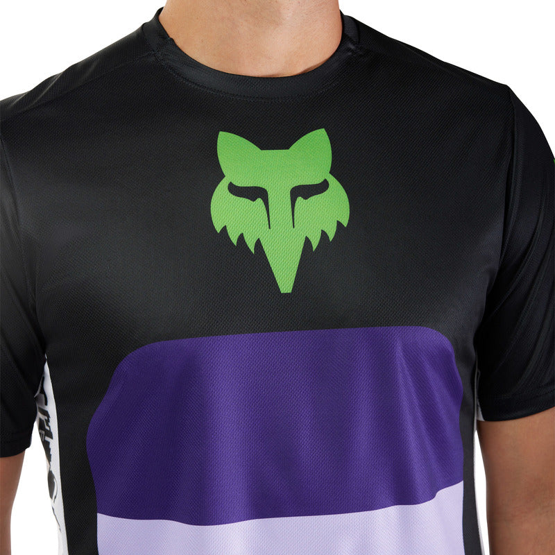 Fox Ranger Grid Black Cycling Jersey | RideHub