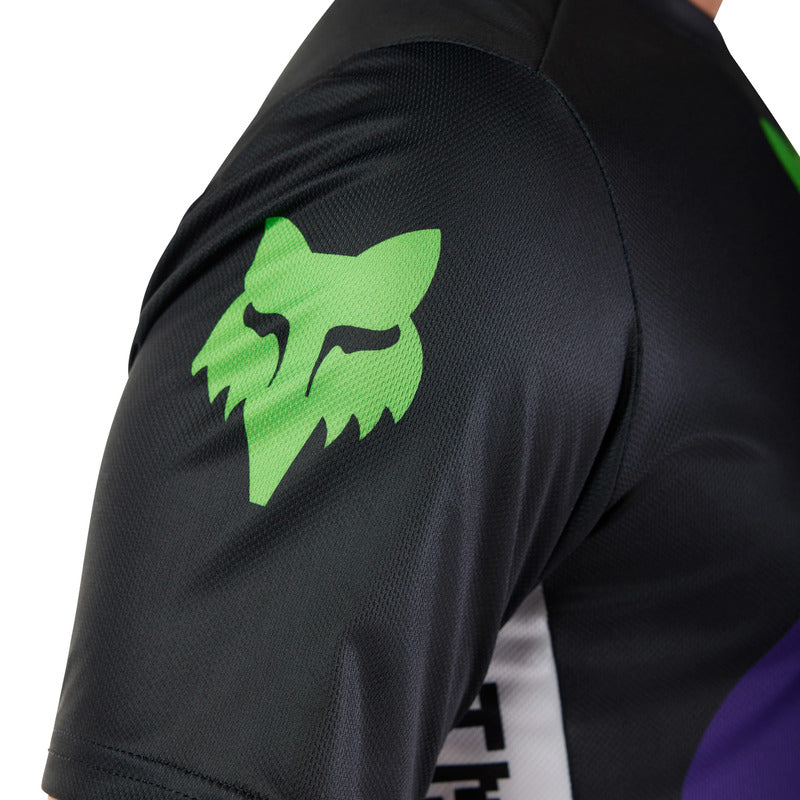 Fox Ranger Grid Black Cycling Jersey | RideHub