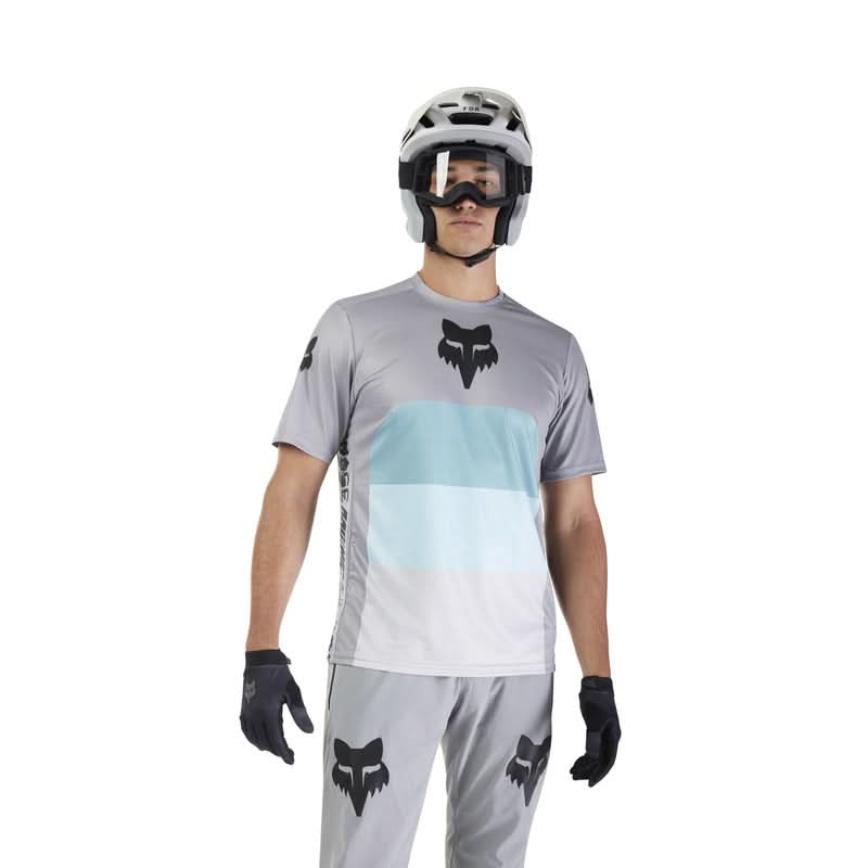 Fox Ranger Grid Steel Grey Cycling Jersey | RideHub