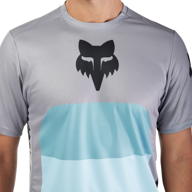 Fox Ranger Grid Steel Grey Cycling Jersey | RideHub