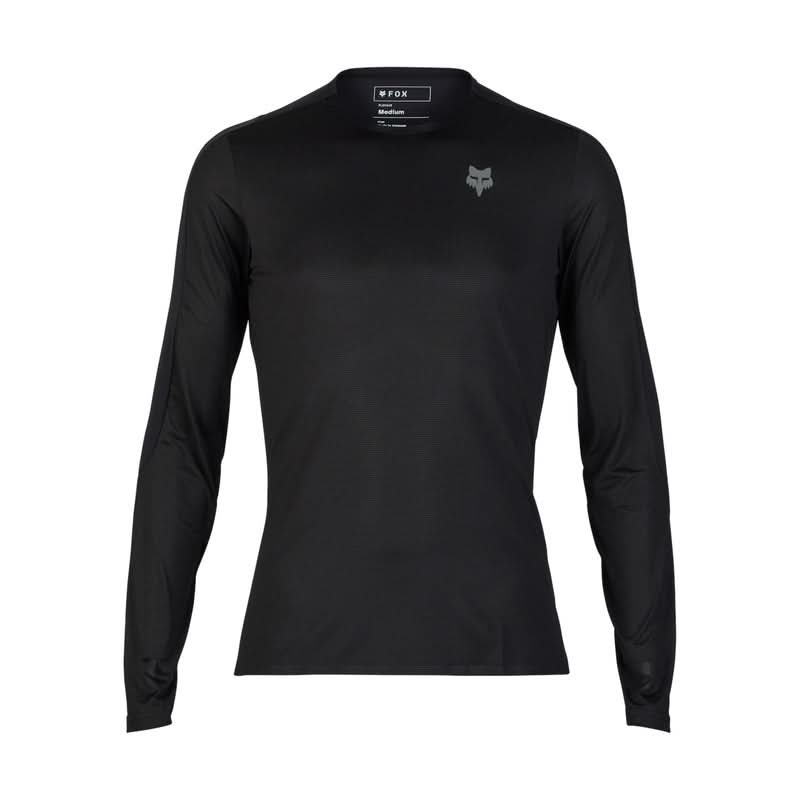 Fox Flexair Ascent Black Long Sleeve Cycling Jersey | RideHub