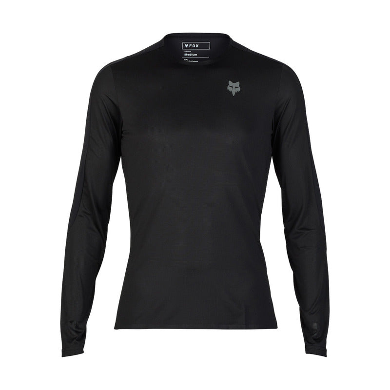 Fox Ascent Black Long Sleeve Cycling Jersey | RideHub
