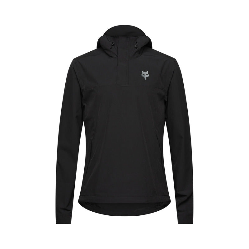 Foxranger Wind Pullover Black Cycling Hoodie