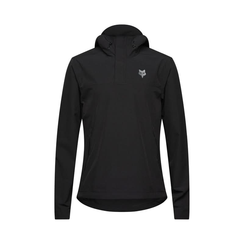 Foxranger Wind Pullover Black Cycling Hoodie